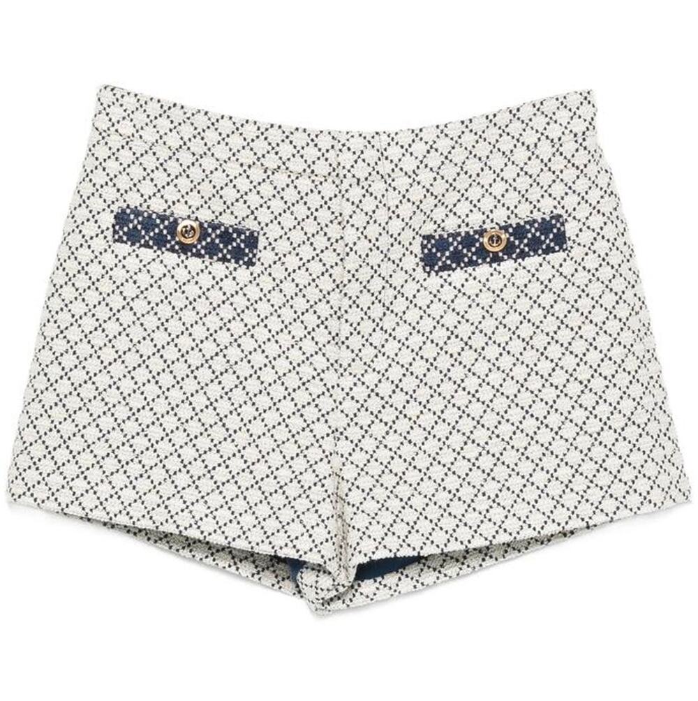 Gucci Tweed GG Patterned Button-Detail Shorts NWT Size 36